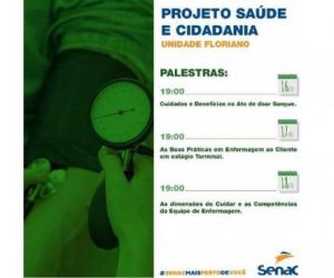 Senac de Floriano promove Projeto Saúde e Cidadania