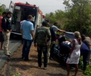 Homem sofre acidente de moto na BR 343 em Floriano
