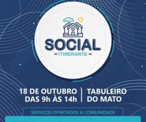 Tabuleiro do Mato é a contemplada para a 2ª edição do projeto Social Itinerante
