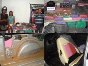 Policiais no interior do PI prendem casal com 86kg de maconha