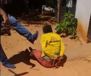 Policial civil é filmado espancando preso com pés e mãos amarrados no Piauí
