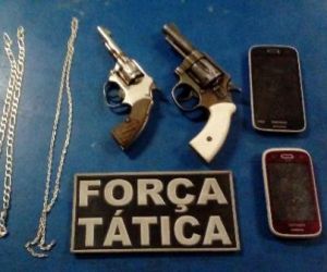 Força Tática prende três pessoas por porte ilegal de arma de fogo em Floriano