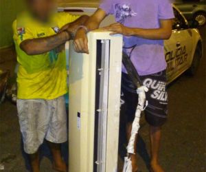 Centro Cultural de Línguas é arrombado e dupla é presa com ar condicionado