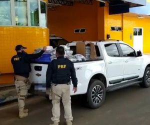 PRF apreende bebidas, eletrônicos e perfumes não declarados na BR-230