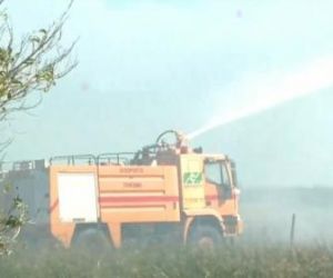 Incêndio atinge área próxima a posto de combustível do aeroporto de Parnaíba, no Piauí
