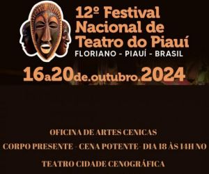 12º Festival Nacional de Teatro do Piauí oferece oficinas gratuitas em Floriano