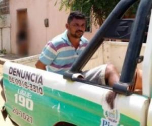 Homem é preso por agredir e ameaçar esposa com facão em Castelo do Piauí