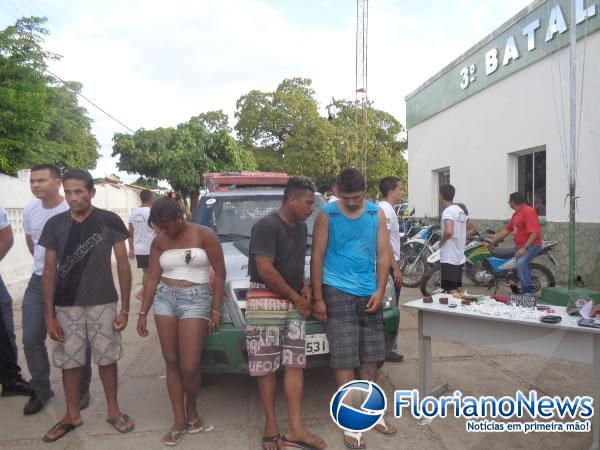 Polícia prende quatro suspeitos de tráfico de drogas em Floriano.(Imagem:FlorianoNews)