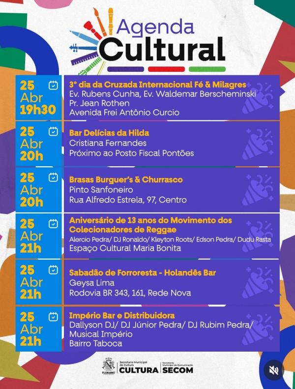 Agenda cultural movimenta Floriano com programação diversificada neste fim de semana(Imagem:Reprodução/Instagram)
