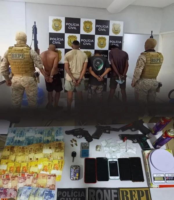 Polícia Militar desarticula grupo criminoso e apreende armas, drogas e simulacros em Floriano