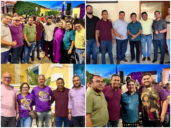 Deputado Francisco Costa participa da procissão de Bom Jesus dos Passos em Oeiras.(Imagem:Reprodução/Instagram)