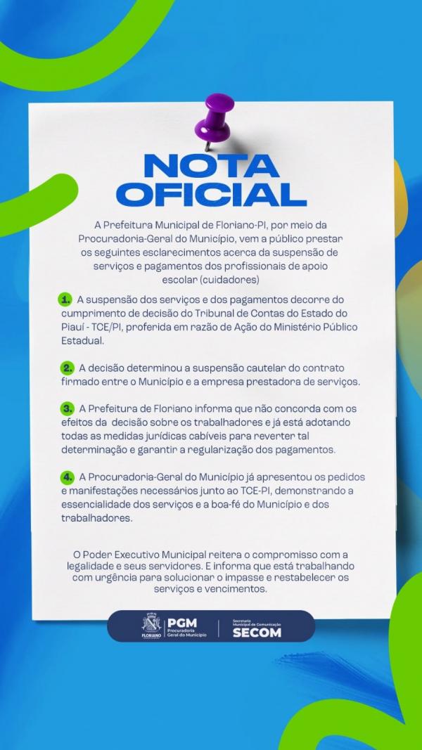 Nota (Imagem:Secom)