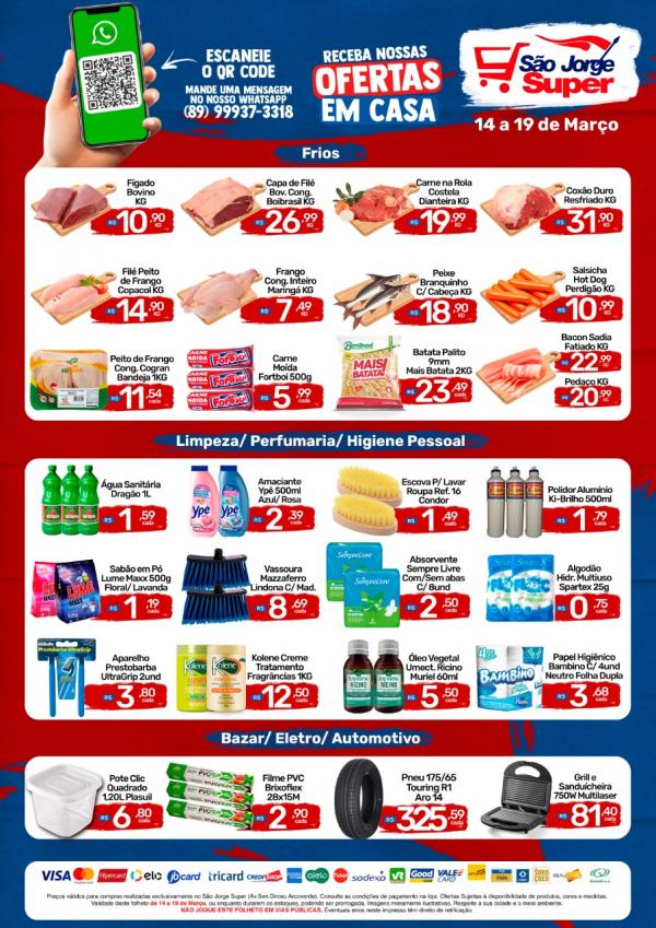 Semana do Consumidor &eacute; no S&atilde;o Jorge Super: de 14 &agrave; 19 de mar&ccedil;o ofertas e promo&ccedil;&otilde;es para aproveitar.(Imagem:Divulga&ccedil;&atilde;o)
