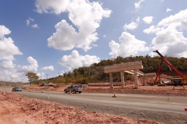 Desvio na BR 343, sa&iacute;da para Altos.(Imagem: Lucas Dias/GP1)