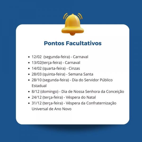 Estado concede tr&ecirc;s dias de ponto facultativo no Carnaval.(Imagem:Divulga&ccedil;&atilde;o)