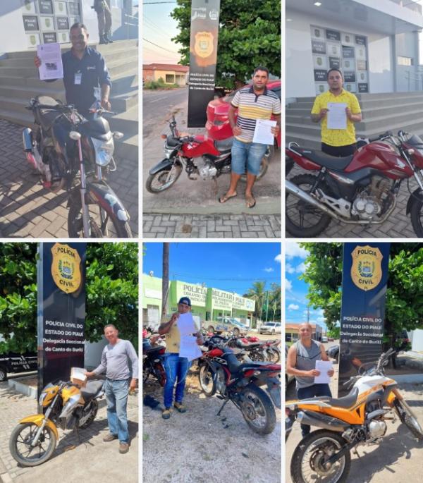 Pol&iacute;cia Civil restitui motocicletas e celulares em Canto do Buriti.(Imagem:Divulga&ccedil;&atilde;o)