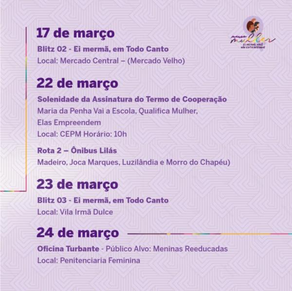 Coordenadoria da Mulher realiza o Mar&ccedil;o Mulher? Ei merm&atilde;, voc&ecirc; n&atilde;o est&aacute; sozinha!(Imagem:Divulga&ccedil;&atilde;o)