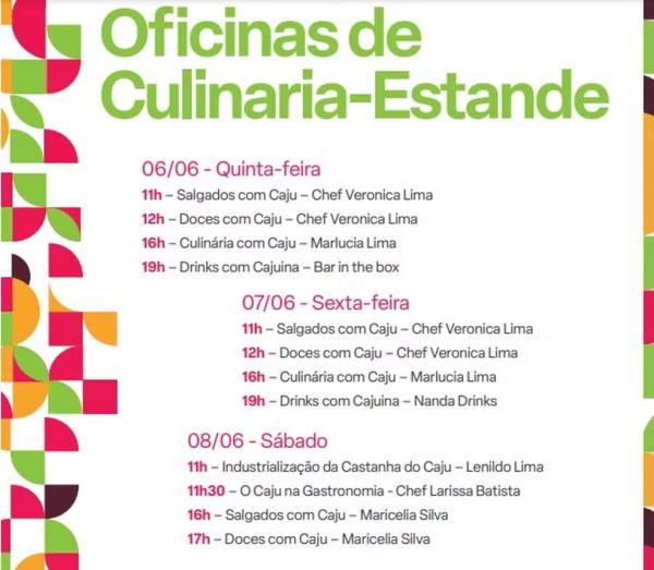 Oficinas do Festival da Caju&iacute;na 2024 (Imagem:Reprodu&ccedil;&atilde;o)