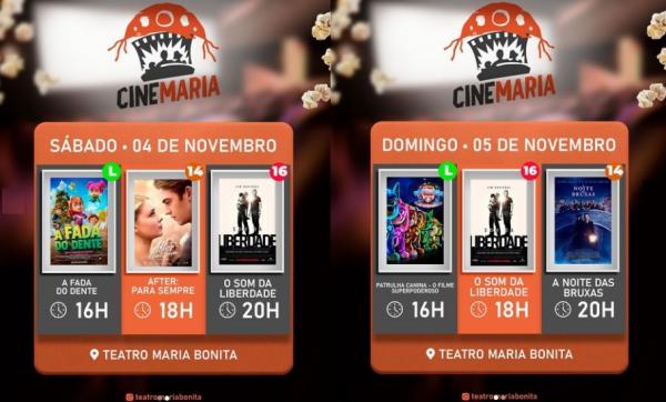 Cine Maria est&aacute; com programa&ccedil;&atilde;o imperd&iacute;vel neste fim de semana em Floriano.(Imagem:Reprodu&ccedil;&atilde;o/Instagram)