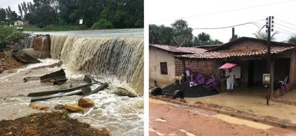 Casas desabam e rodovia fica parcialmente destru&iacute;da ap&oacute;s forte chuva em Guadalupe (Imagem:Reprodu&ccedil;&atilde;o)