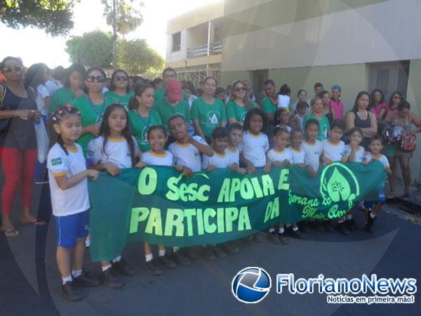 Prefeitura Floriano realiza caminhada em comemora&ccedil;&atilde;o ao Dia do Meio Ambiente.(Imagem:FlorianoNews)