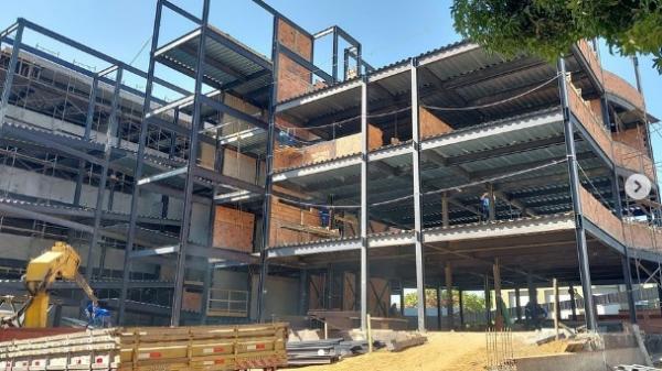 Obra do Sesc Floriano sendo executada a todo vapor.(Imagem:Reprodu&ccedil;&atilde;o/Instagram)