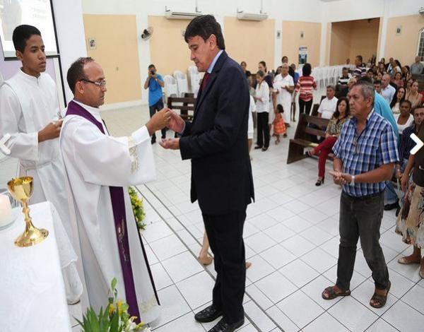 Missa marca 7º dia da morte do pai de Wellington Dias.(Imagem:Thiago Amaral)