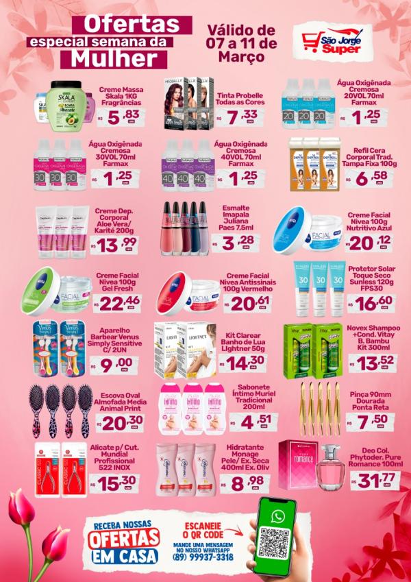 O S&atilde;o Jorge Super apresenta ofertas especiais para o Dia das Mulheres(Imagem:Divulga&ccedil;&atilde;o)