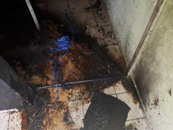 Curto-circuito provocou chamas dentro da 2&ordf; Companhia do 1&ordm; Batalh&atilde;o da PM em Teresina.(Imagem:Divulga&ccedil;&atilde;o)