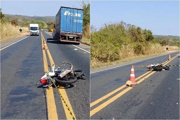 Motociclista morre em colis&atilde;o frontal com carreta no interior do Piau&iacute; (Imagem:Divulga&ccedil;&atilde;o/PRF)
