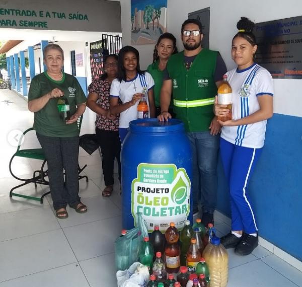  Projeto &Oacute;leocoletar realiza 5&ordf; coleta de &oacute;leo vegetal em escolas municipais de Floriano(Imagem:Reprodu&ccedil;&atilde;o/Instagram)