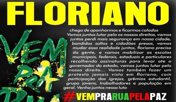 Caminhada pela paz em Floriano é remarcada