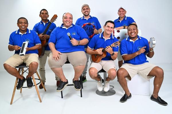 Grupo piauiense Samba no Coreto faz a apresenta&ccedil;&atilde;o de abertura. (Imagem: Divulga&ccedil;&atilde;o)