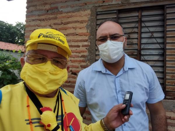 Rep&oacute;rter Amarelinho e Presidente da C&atilde;mara Municipal, Joab Curvina(Imagem:FlorianoNews)