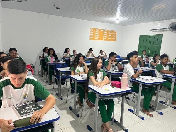 Estudantes de Buriti dos Montes utilizam a m&uacute;sica como aliada para o sucesso no Saeb(Imagem: Ascom Seduc)
