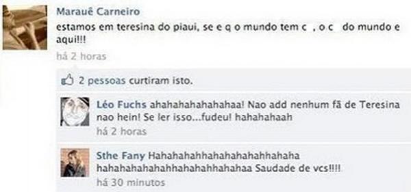 Coment&aacute;rio Marau&ecirc;(Imagem:Facebook/Reprodu&ccedil;&atilde;o)