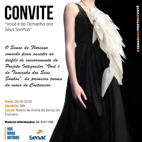 Senac de Floriano realiza desfile de moda em encerramento do Curso de Costureiro