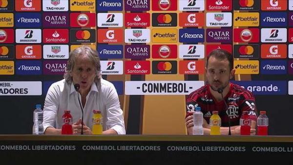 Jorge Jesus comenta goleada do Flamengo sobre o Gr&ecirc;mio.(Imagem:Reprodu&ccedil;&atilde;o)