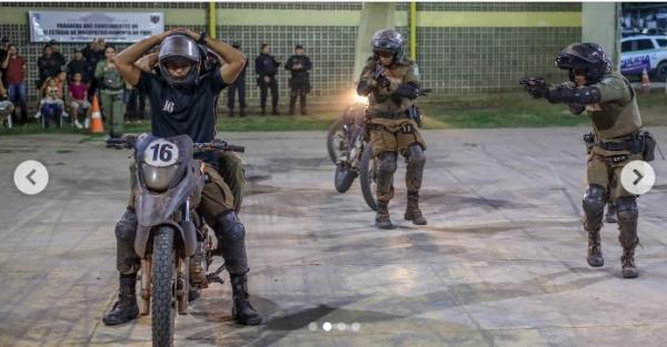Policiais do 3º BPM concluem XI Estágio de Motopatrulhamento da ROCAM e reforçam efetivo operacional em motocicletas.(Imagem:Reprodução/Instagram)
