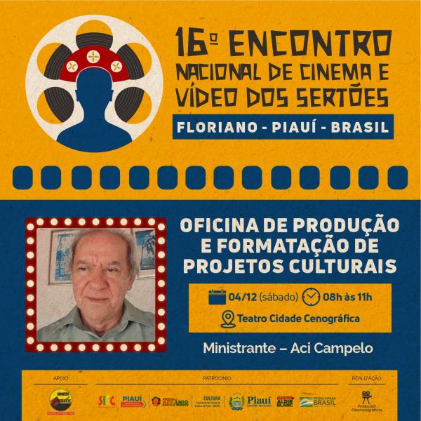 Inscrições abertas para oficinas do 16º Encontro Nacional de Cinema e Vídeo dos Sertões
