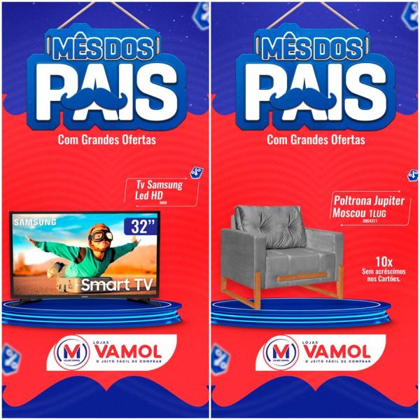Loja Vamol em Floriano oferece promoções para o Dia dos Pais e alívio no calor do