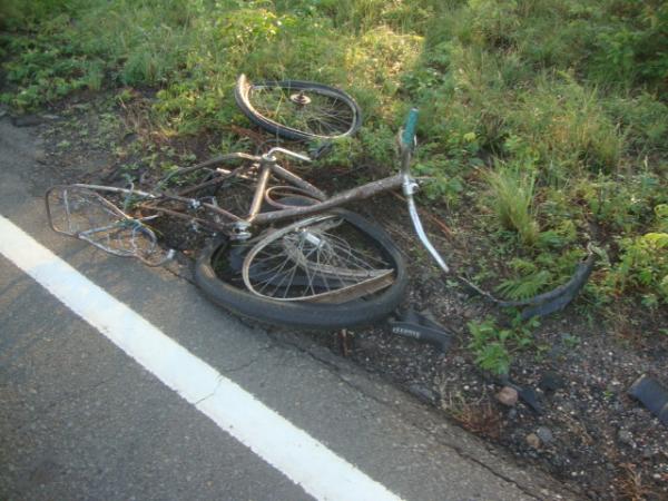 Bicicleta do homem que foi atropelado na BR 343 px a Comunidade Papa Pompo em Floriano(Imagem:reda&ccedil;ao)