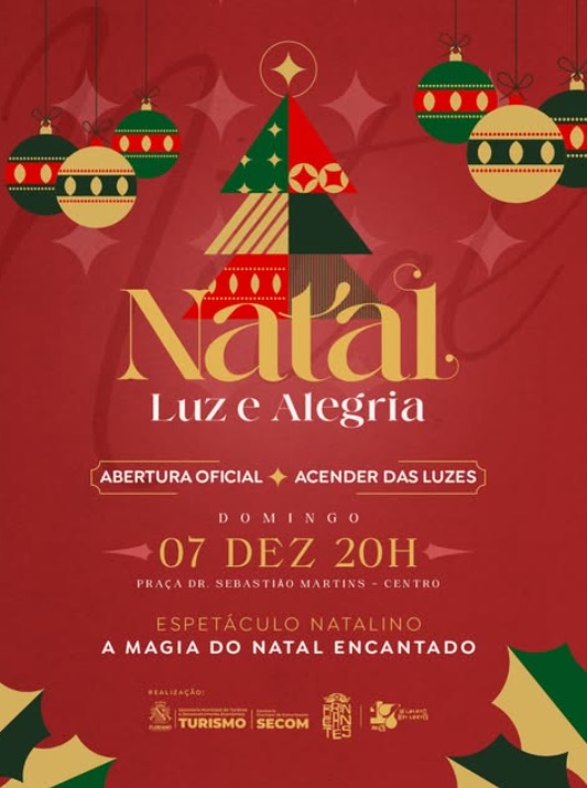 Floriano se prepara para viver a magia do Natal Luz e Alegria