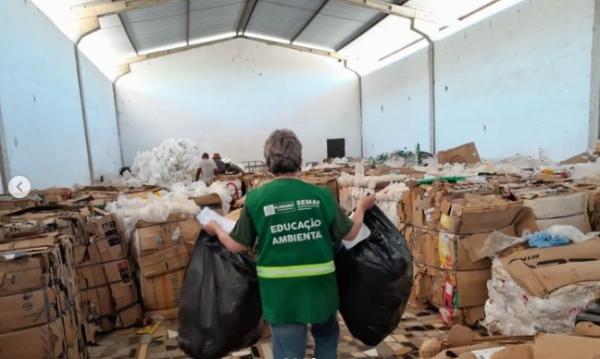Floriano avança na reciclagem com coleta de 102kg de materiais recicláveis.(Imagem:Reprodução/Instagram)