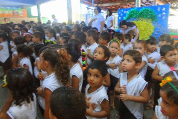 Atividades alusivas &agrave; Semana da P&aacute;tria iniciaram na Escola Pequeno Pr&iacute;ncipe.(Imagem:EPP)