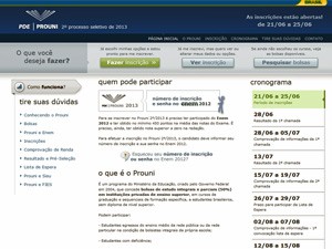MEC abre inscrições para 90 mil bolsas do Prouni