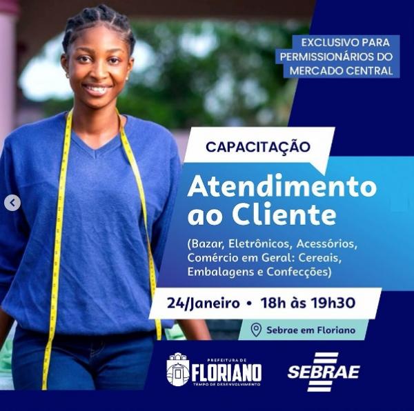 Prefeitura de Floriano e Sebrae realizam capacitação para permissionários do novo Mercado Público