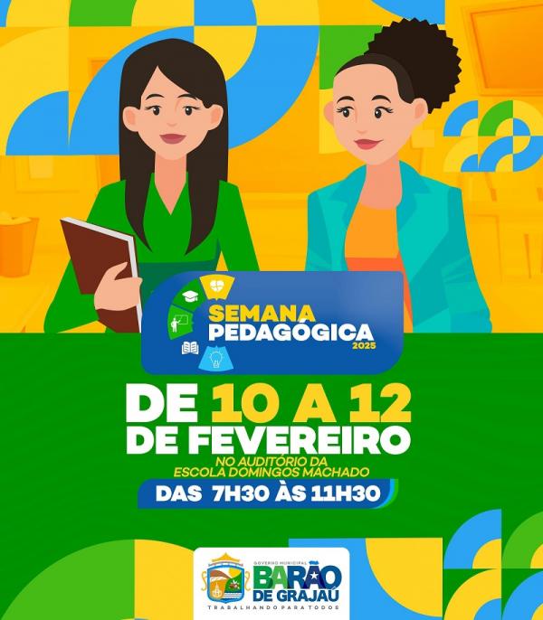 Secretaria Municipal de Educa&ccedil;&atilde;o realizar&aacute; Semana Pedag&oacute;gica de 10 a 12/02 em Bar&atilde;o de Graja&uacute;.(Imagem:Divulga&ccedil;&atilde;o)