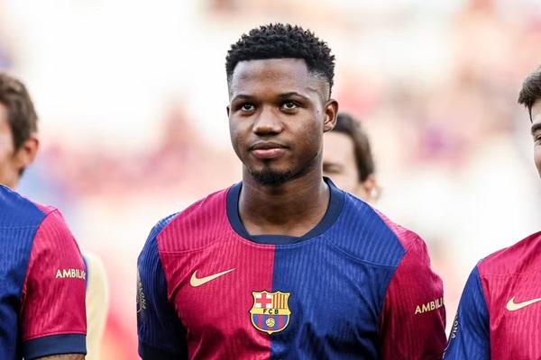 Ansu Fati no Trof&eacute;u Joan Gamper(Imagem:Getty Images)