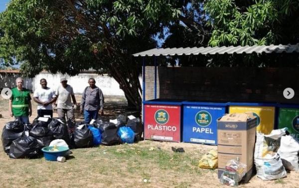 Floriano avança na reciclagem com coleta de 102kg de materiais recicláveis.(Imagem:Reprodução/Instagram)